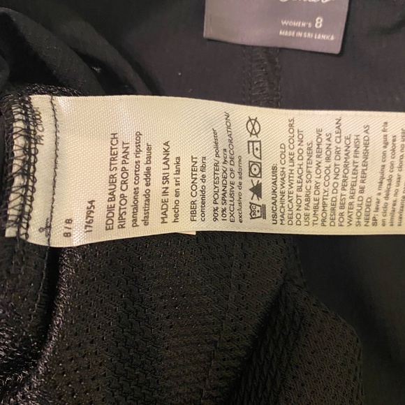 Eddie Bauer Ripstop Crop Pant Size 8 Black - Picture 4 of 4